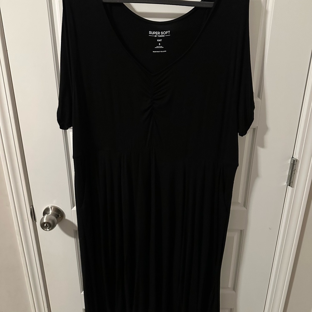 Torrid Black Super Soft Midi Dress